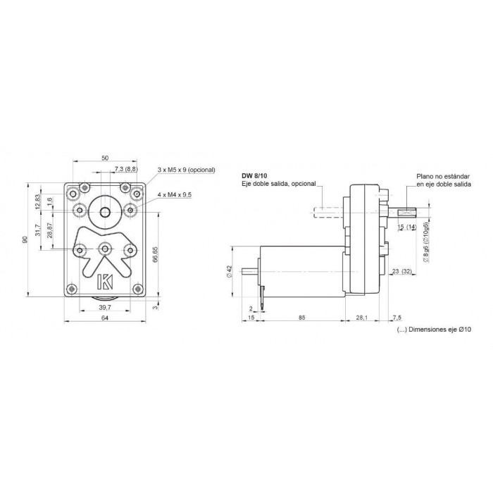 Моторедуктор 10 - 50 Вт / 50 - 100 Вт / 0.1 - 0.2 Nm / 1 - 5 Nm