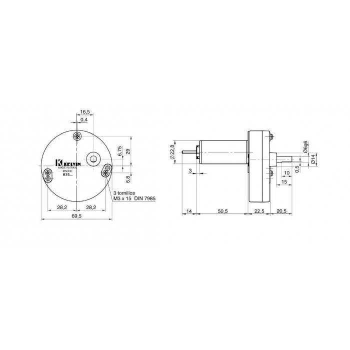 Моторедуктор 10 - 50 Вт / 50 - 100 Вт / 0.2 - 0.5 Nm / DC
